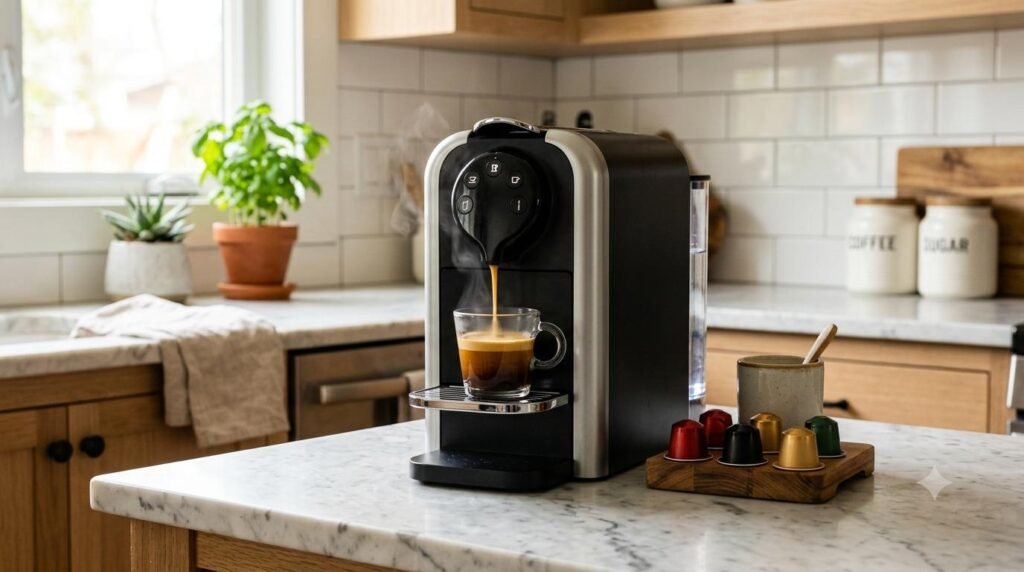  Qual Cafeteira Escolher - Modelo de Cafeteira em Cápsula, ideal para quem busca praticidade no dia a dia.