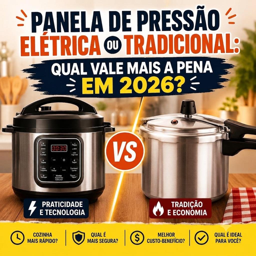 Panela de Pressão Elétrica ou Tradicional.