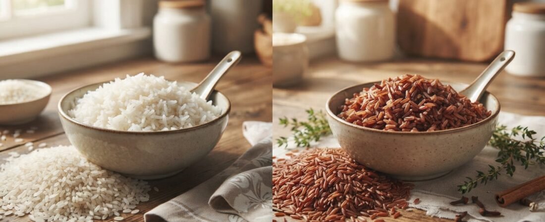 Arroz Branco e Arroz Vermelho: Diferenças, Benefícios e Como Escolher