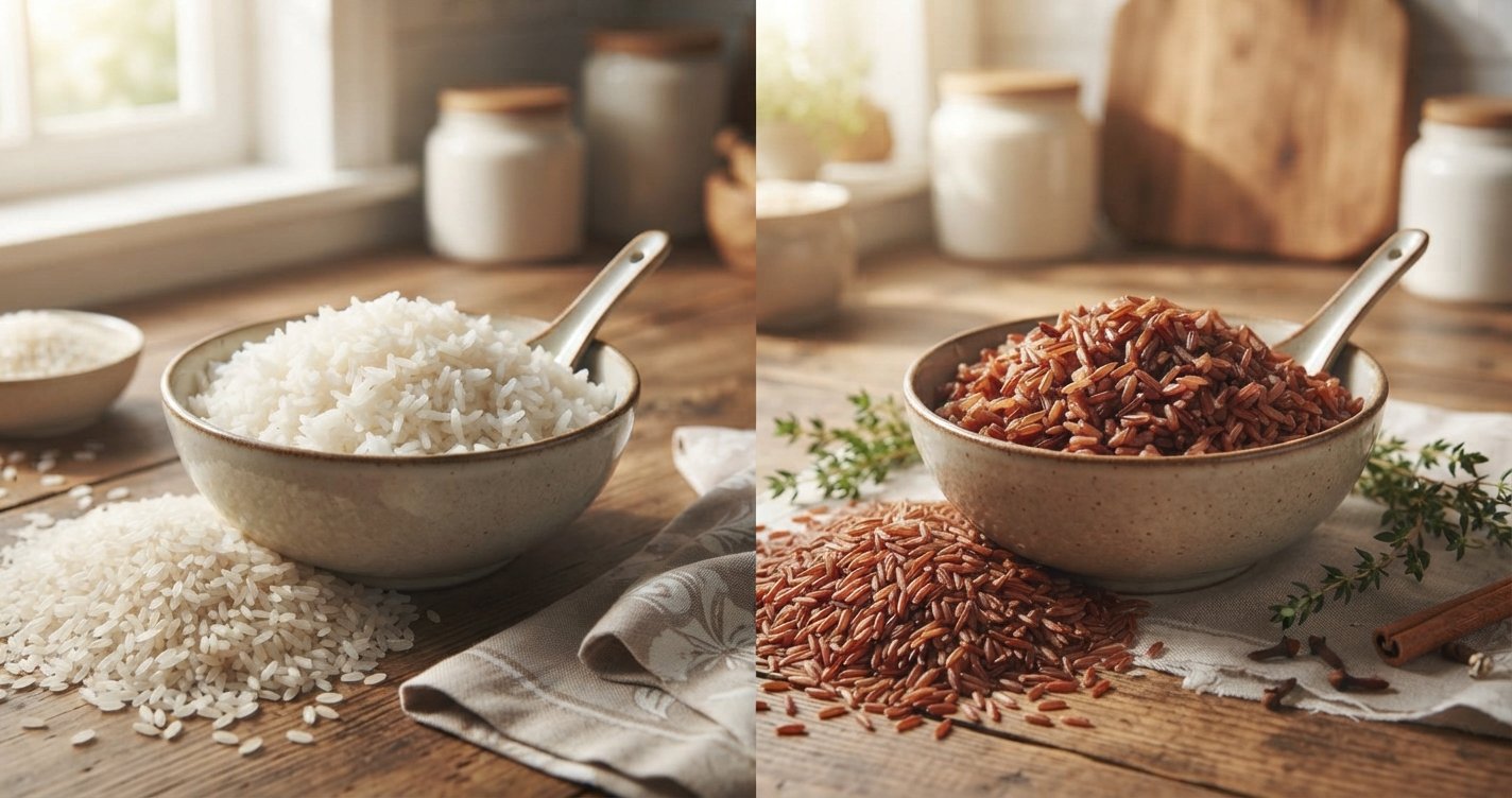 Arroz Branco e Arroz Vermelho: Diferenças, Benefícios e Como Escolher