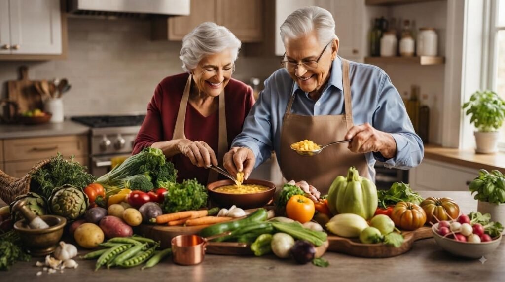 Utensílios de cozinha adaptados para idosos - Comida simples nutritiva e fácil de Preparar.