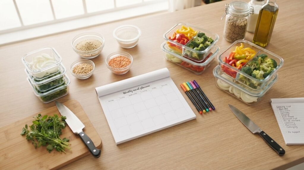 Como o Planejamento Semanal Ajuda a Driblar a Falta de Tempo para Cozinhar.