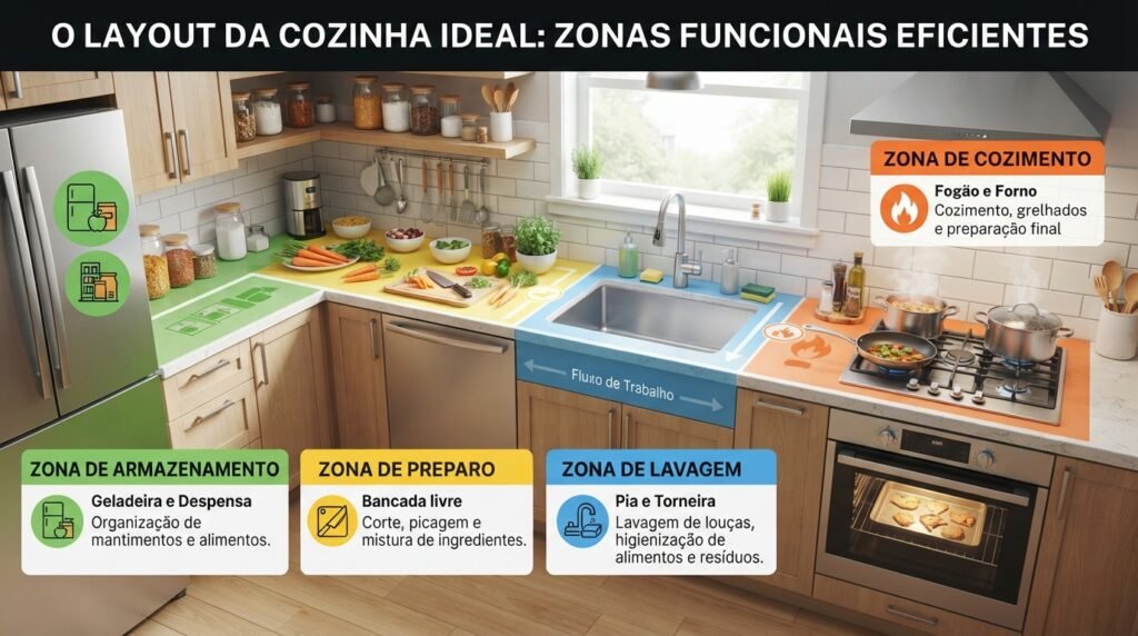 Como organizar minha cozinha diagrama.