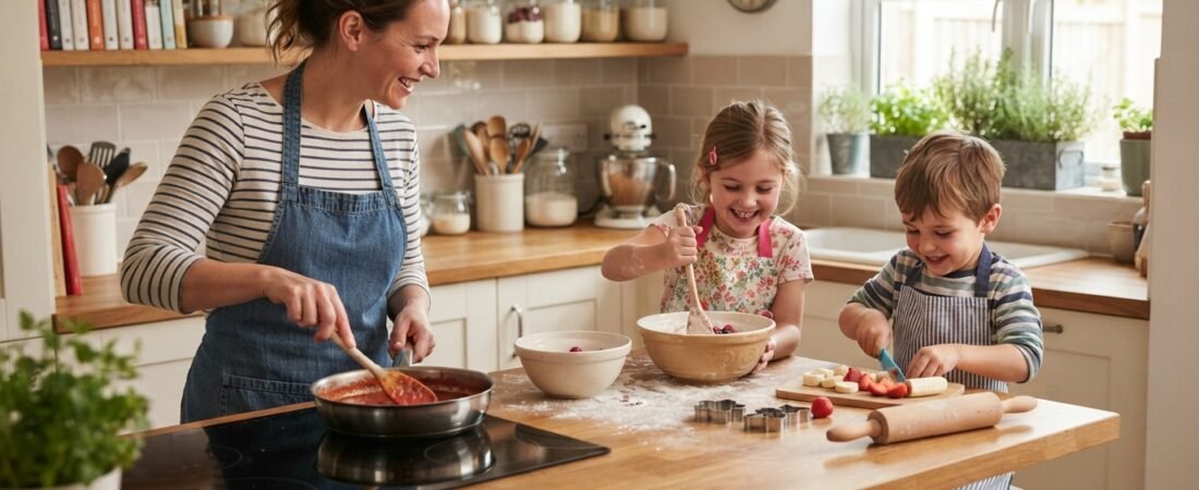 Como Entreter os Filhos na Cozinha: Guia para Mães que Precisam Cozinhar com Segurança e Tranquilidade