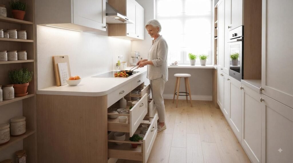 Utensílios de cozinha adaptados para idosos - Segurança e Adaptação da cozinha para Pessoa Idosa.