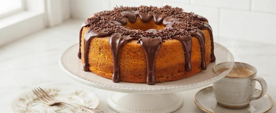 Bolo de Cenoura de Liquidificador Fofinho com Cobertura de Chocolate