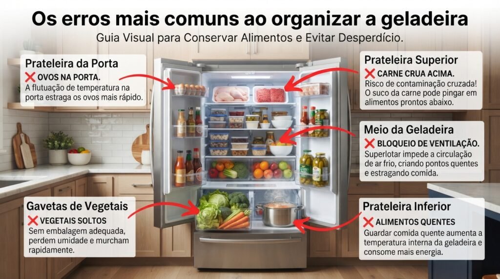 Armazenamento incorreto dos alimentos.