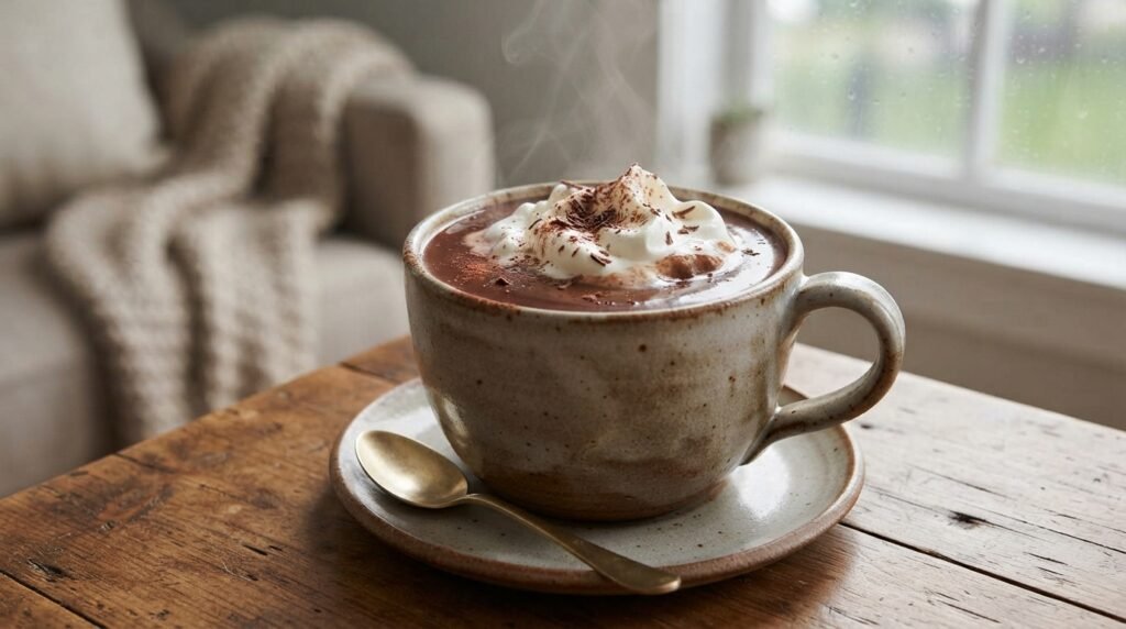 Chocolate quente.