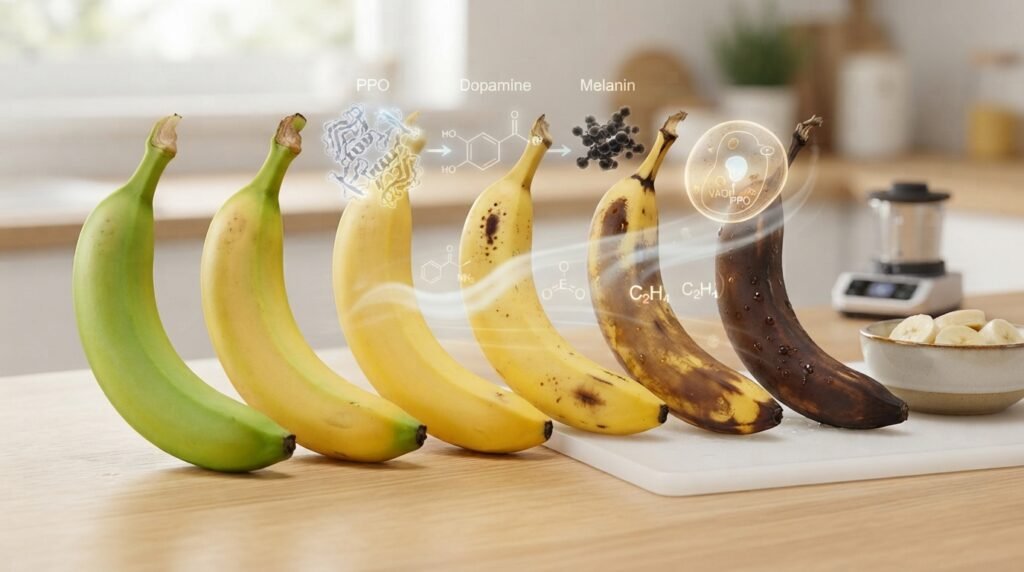 Como Conservar Banana na Geladeira:  Banana e o processo de amadurecimento.